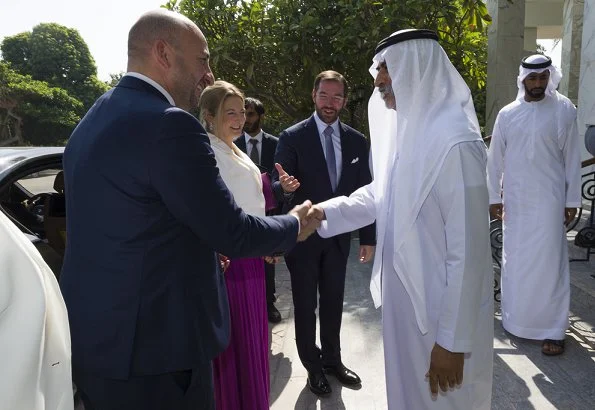 Hereditary Grand Duke Guillaume and Hereditary Grand Duchess Stephanie visit United Arab Emirates Abu Dhabi