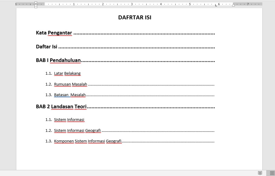 Membuat Daftar Isi Di Microsoft Word