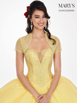 Yellow Color Ball Gown Dress Front side