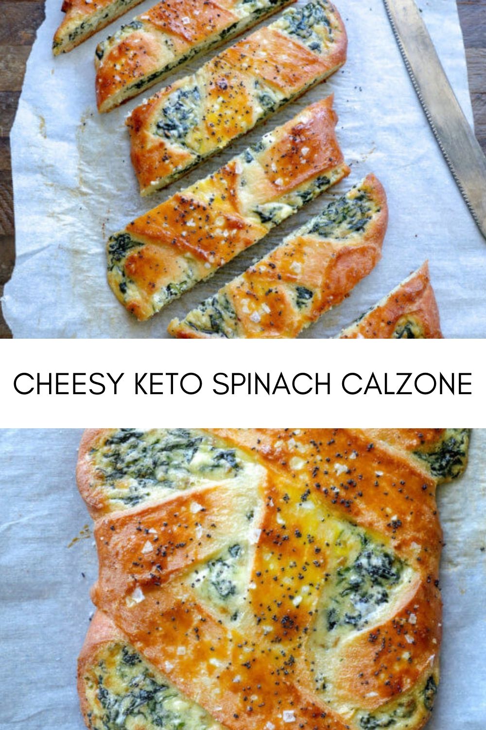 CHEESY KETO SPINACH CALZONE yanny bakes