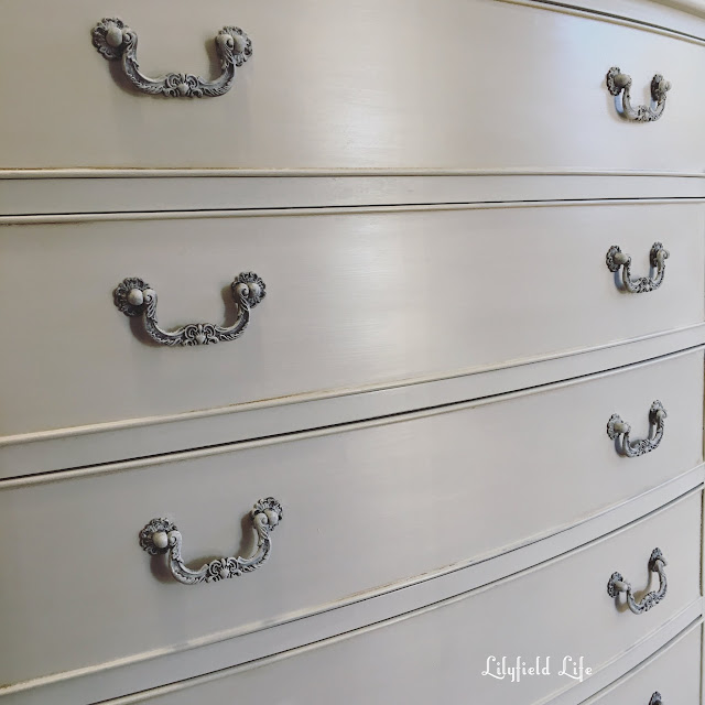 vintage hand painted furniture by Lilyfield life  : bow front drawers