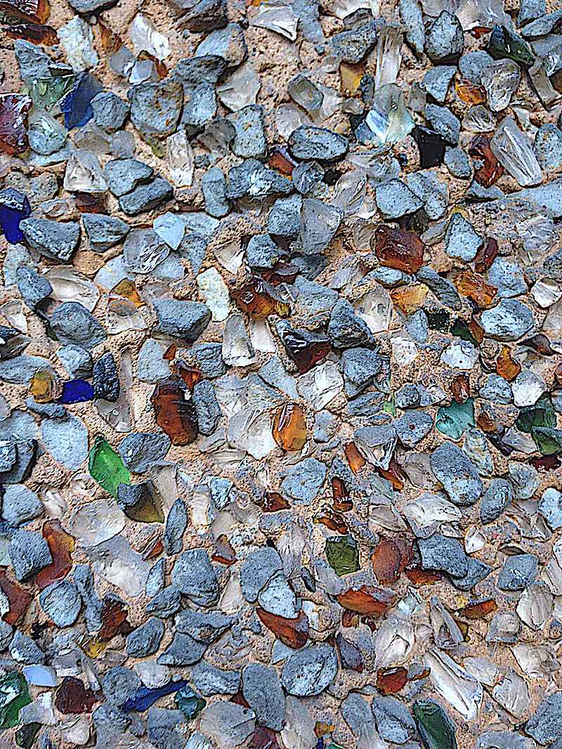 bottle-dash stucco a bottle-dash stucco exterior photograph close up