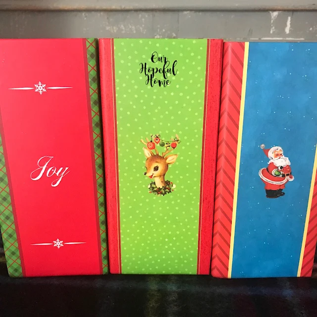 Joy Deer Santa cardboard books gift boxes