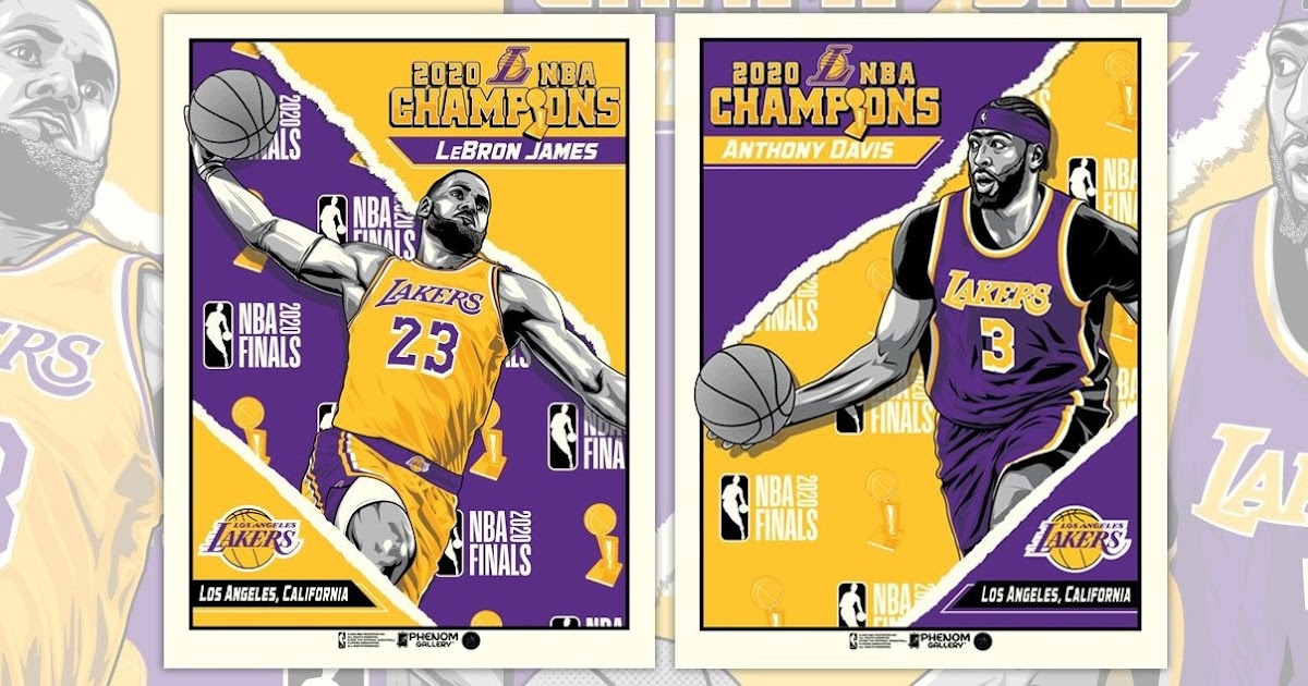 The Blot Says: Los Angeles Lakers 2020 NBA Champions LeBron James &  Anthony Davis Screen Prints by Fitz x Phenom Gallery