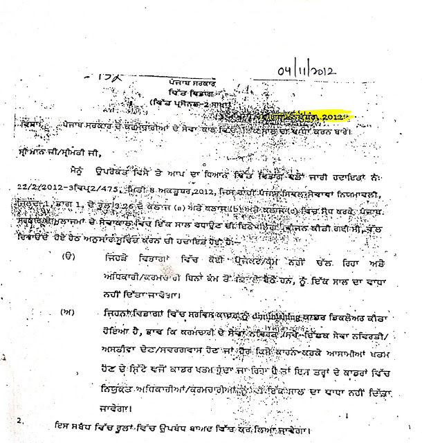 Pay Fixation under Punjab Civil Service Rules Extension in Govt. Service