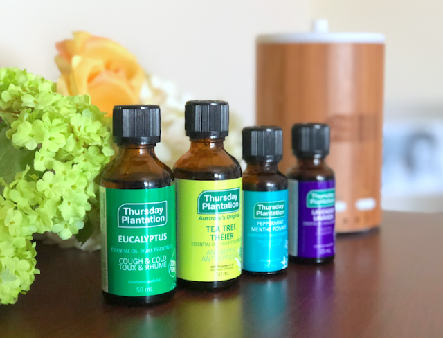 Thursday Plantation Therapeutic Essential Oils and Bamboo Diffuser