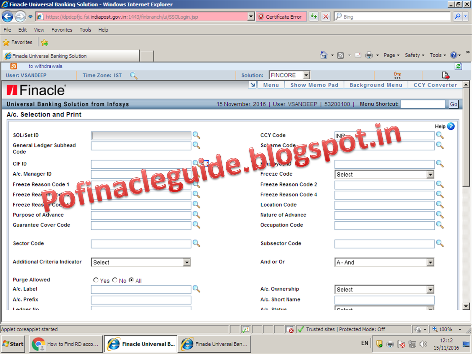 Procedure to find the number of RD accounts attached to an agent in DOP