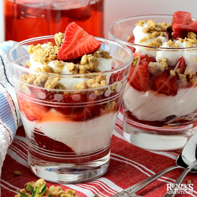 Yogurt Parfait with Sweet Pickled Strawberries