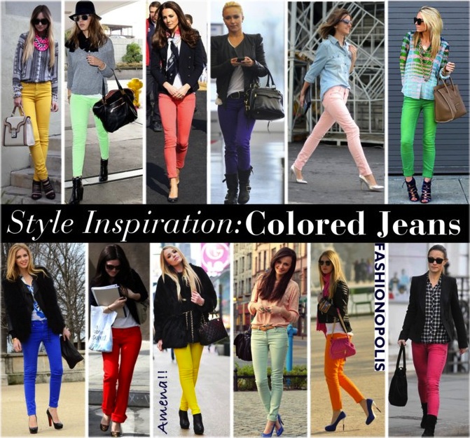 Fashion | Beauty | Body Positivity | | Pop Culture: Trend Spotting: Colored Jeans