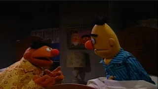 Ernie can't sleep, because he's afraid of dark shadows. Ernie and Bert sing Imagination. Sesame Street Bedtime with Elmo