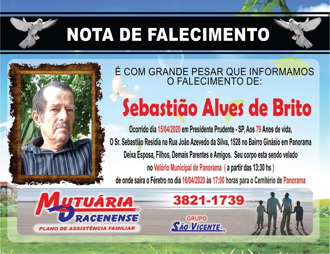 PANORAMA NOTICIA NOTA DE FALECIMENTO MORTE