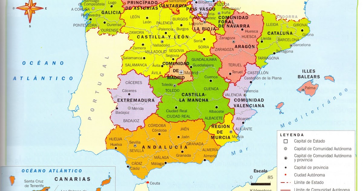 Mapas de España 2019, más de 250 imágenes actuales para descargar e ...