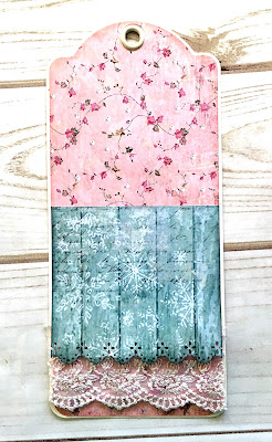 Tags, Stamperia Pink Christmas, The Funkie Junkie Boutique, Tutorials, Maggi Harding Christmas Gift Tag Tutorial Stamperia Christmas