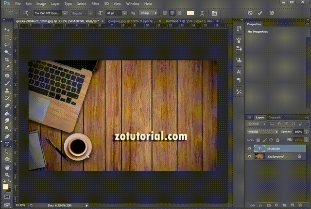 Tutorial Membuat Efek Bayangan (Drop Shadow) di Photoshop CS & CC