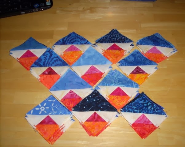 Cherry Quilts: Celtic Solstice Progress - Split Triangles!