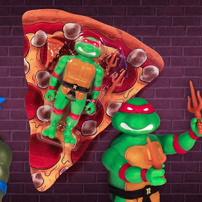 San Diego Comic-Con 2019 Exclusive Teenage Mutant Ninja Turtles Pizza Power ReAction Figure 4 Pack by Super7
