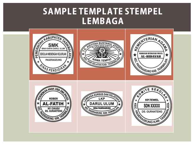 Download Kumpulan Template Stempel Lengkap Format CDR