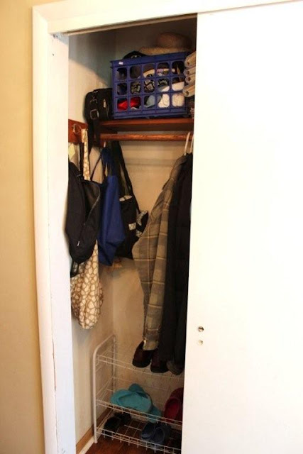 dearly loved mist: Entryway Closet - Before and After