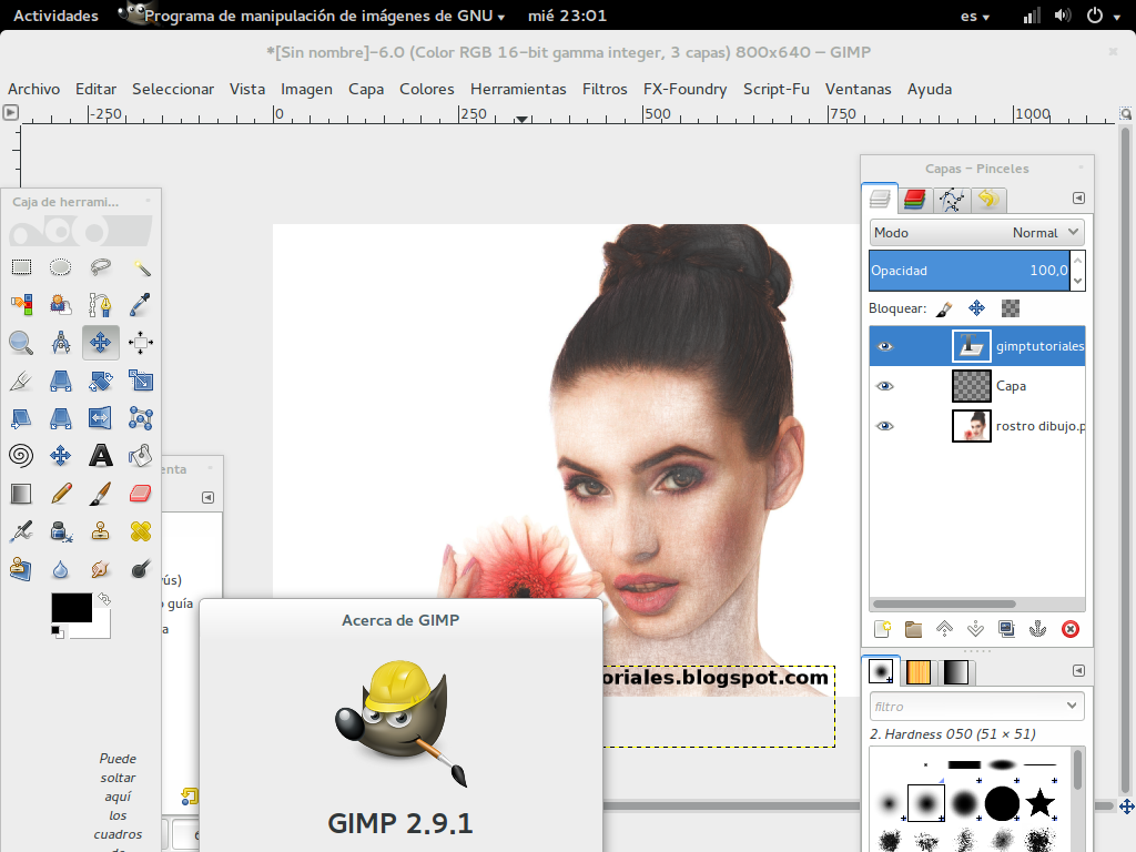 Tutoriales Gimp Drawing a 16 bits with gimp
