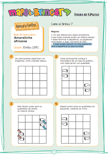 jogo amarelinha - Educação Física