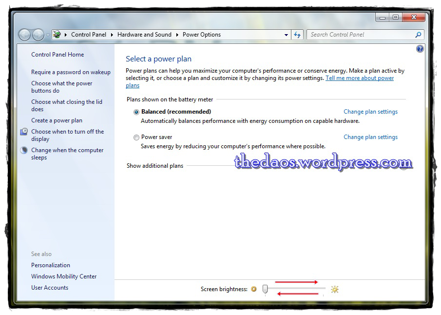 Menerangkan & Menggelapkan Cahaya Layar Monitor Di Windows 7