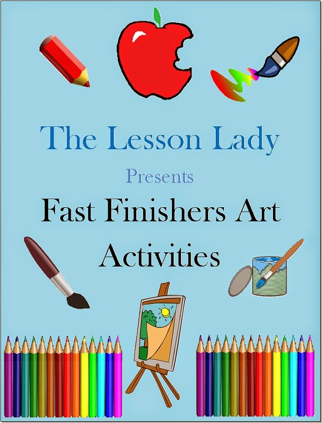http://www.teacherspayteachers.com/Product/50-Creative-Art-Activities-for-Fast-Early-Finishers-Enrichment-192152