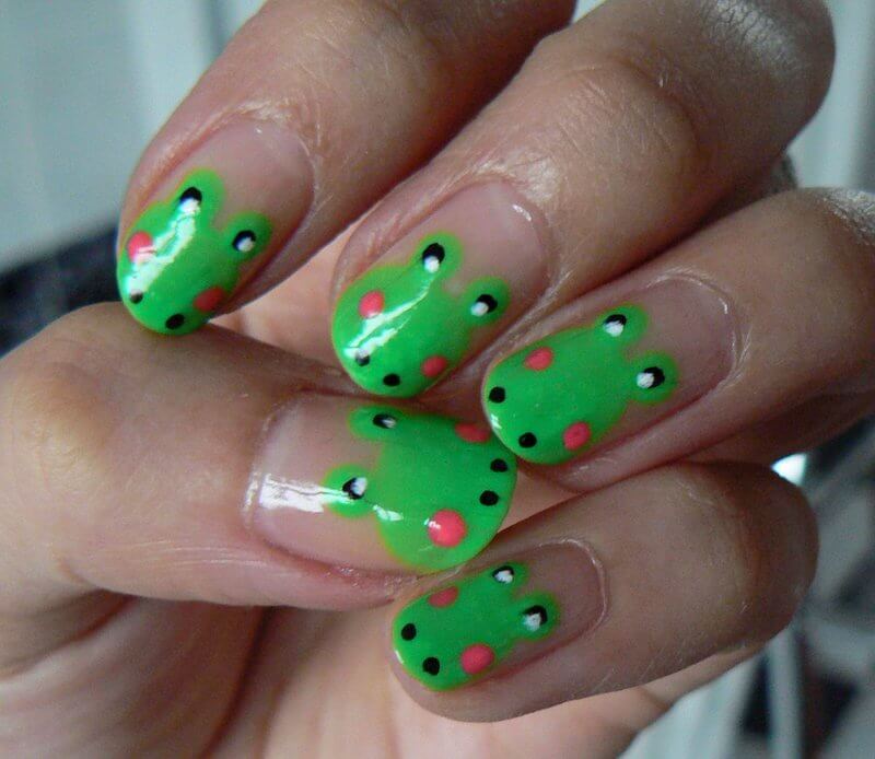 Truly Madly Beauty NOTD Fun Frog Nails feat Models Own Toxic Green!