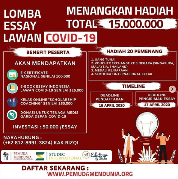 Lomba Menulis Essay Nasional 2020 oleh Pemuda Mendunia Lomba Menulis Essay Nasional 2020 oleh Pemuda Mendunia