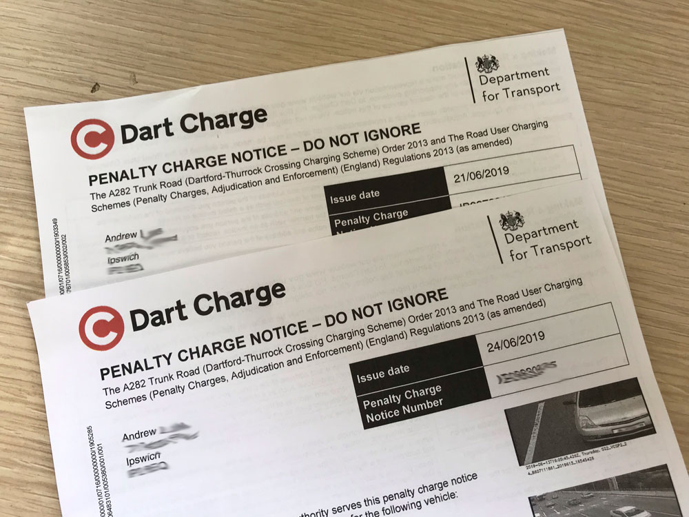 andrew's blog Dart Charge Penalty Notice what you DON’T know!