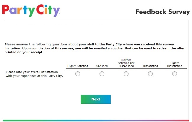 party city survey coupon