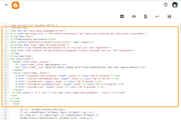 Cara Membuat Maintenance Mode Sederhana di Blogger