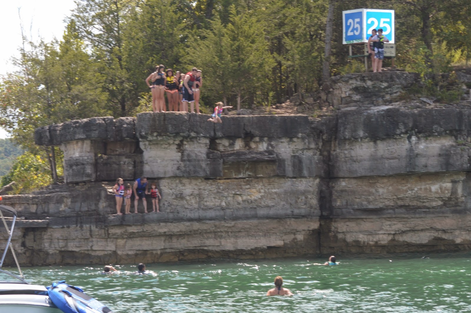 The McCaslin Family....Life as we know it! Cliff Jumping {Table Rock}