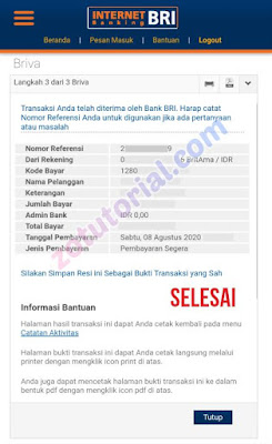 Tutorial Bayar Shopee Lewat Internet Banking Bank BRI (iBanking)