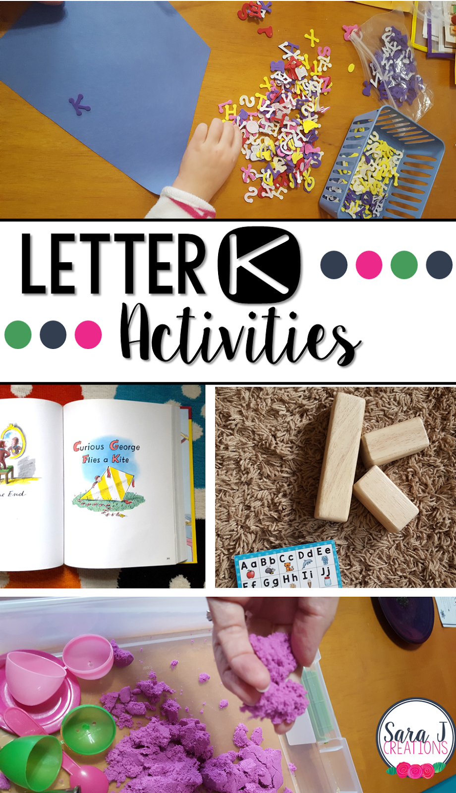 Letter K Activities that would be perfect for preschool or kindergarten. Art, fine motor, literacy and alphabet practice all rolled into Letter K fun.