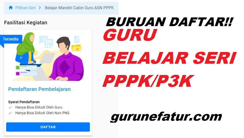 Pendaftaran program guru belajar seri pppk