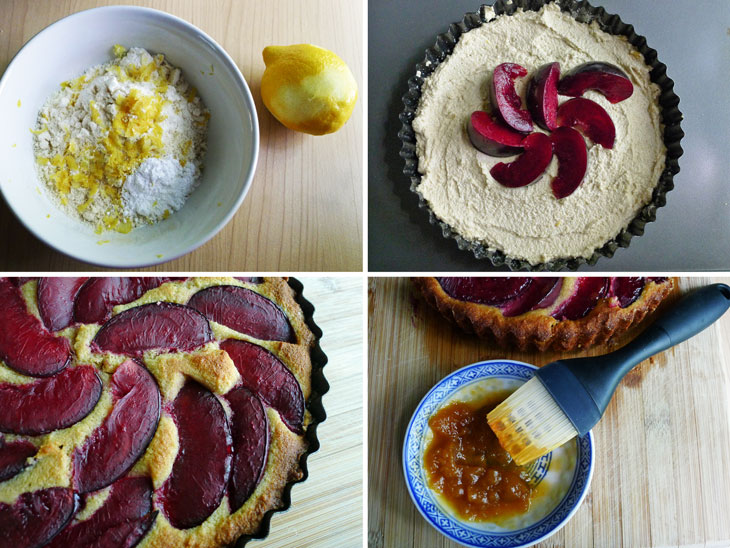 Cooking Weekends Plum Cake with Bourbon Whipped Cream (Gluten Free)