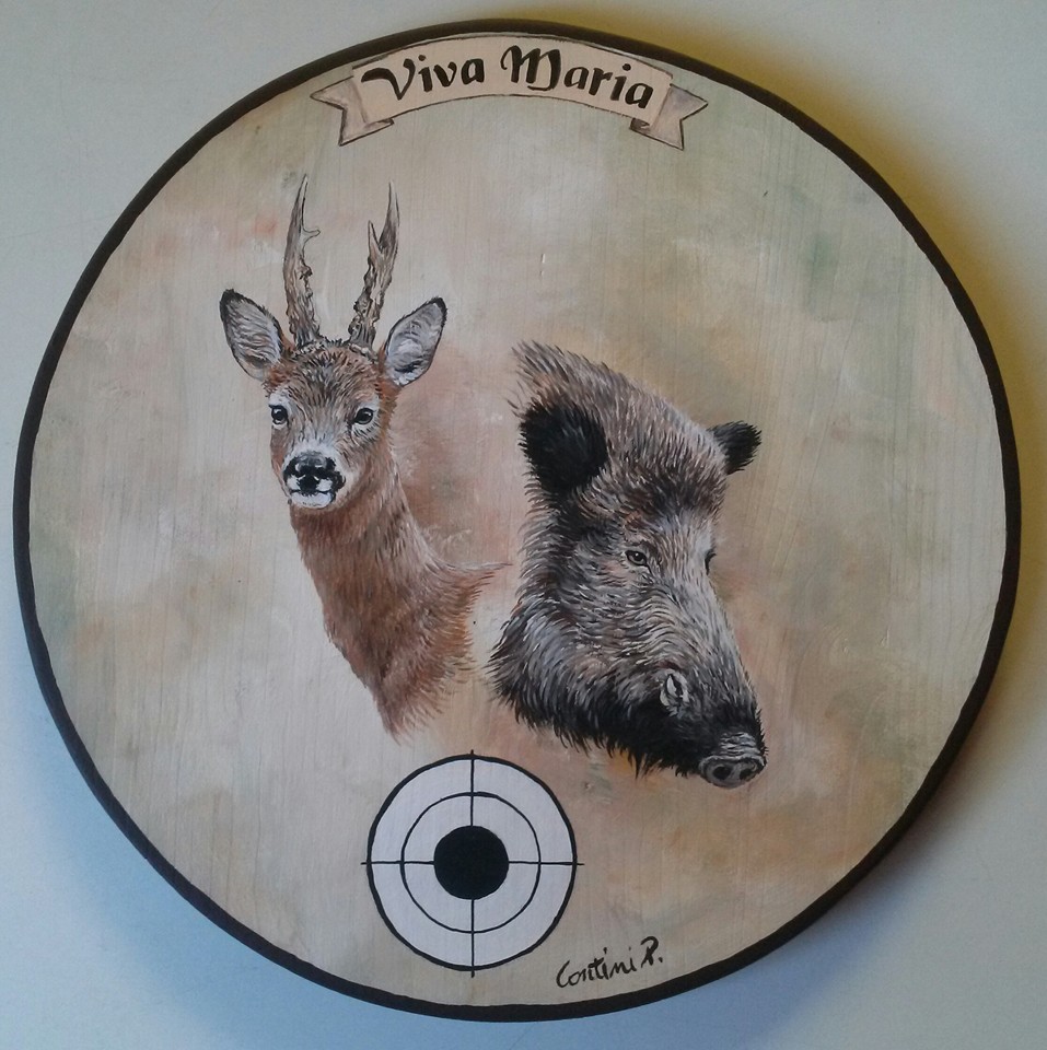 DECORARTE: SCHEIBE CON CAPRIOLO E CINGHIALE