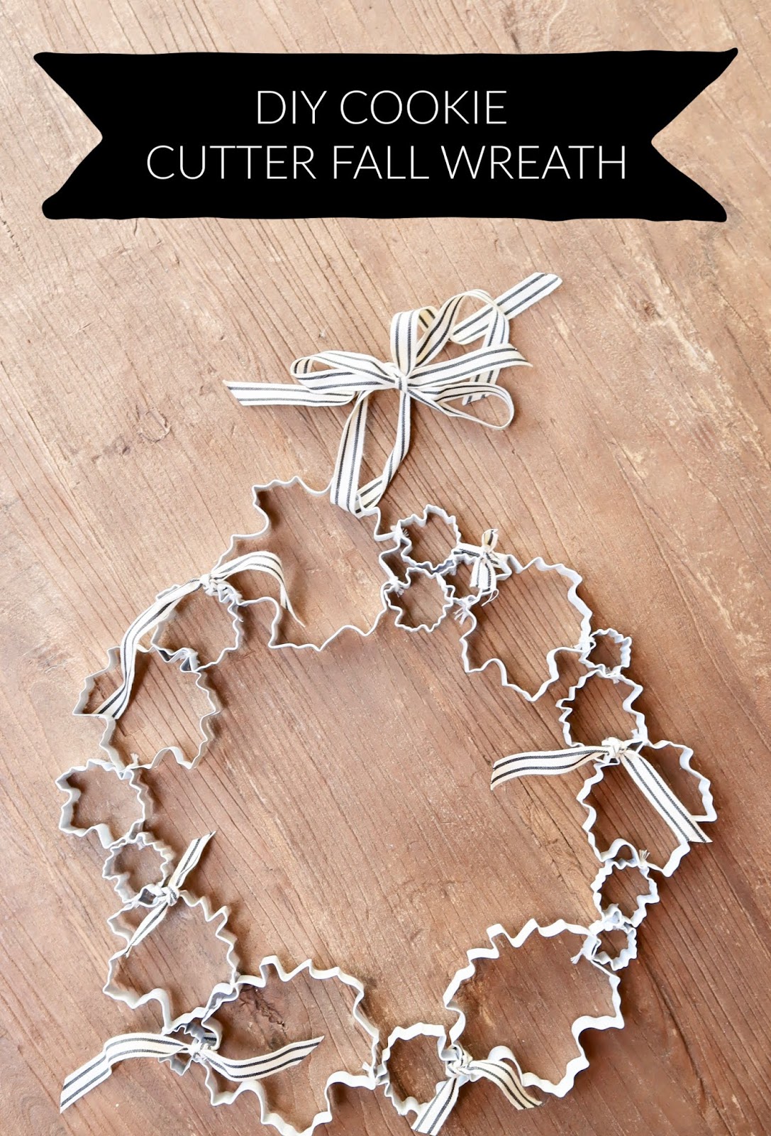 My Sweet Savannah simple leaf cookie cutter wreath DIY