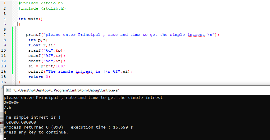C Basics Programs with with different data types and IF Conditional ...
