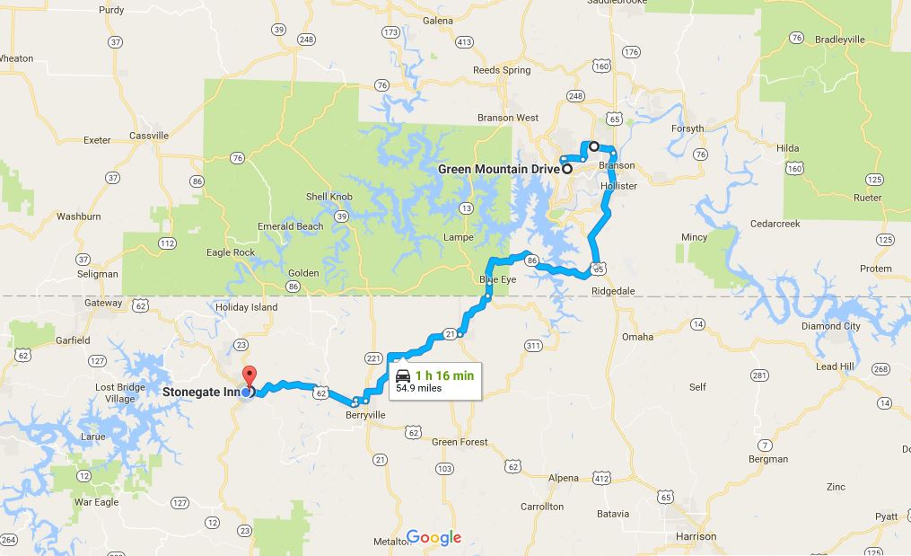 Skid and Sandy On The Road Branson Missouri to Eureka Springs Arkansas