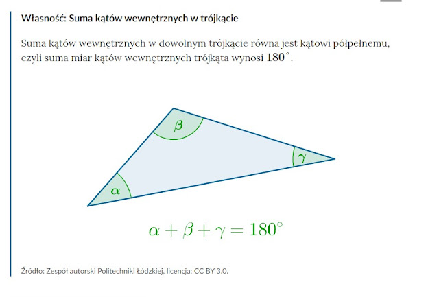 Obliczanie kątów w trójkącie - kl.5
