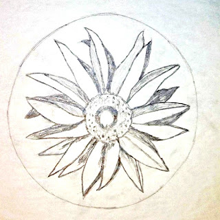 sunflower pencil sketch