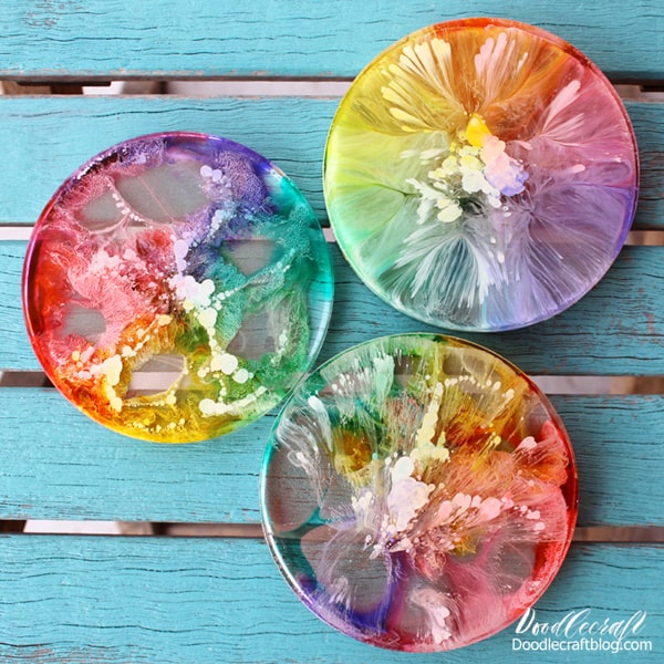 Beautiful Resin Coasters with Alcohol Ink and Anet • Anet Van Zyl