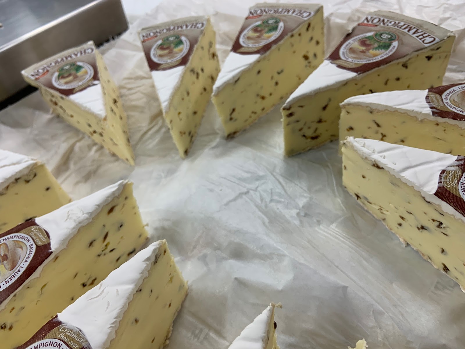 Champignon Triple Cream Brie Briny, Cheesy, Sweet and Salty Crostini