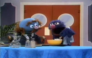 Mr Johnson asks for hot alphabet soup. Waiter Grover tries to add the missing letters in the soup. Sesame Street Best of Friends