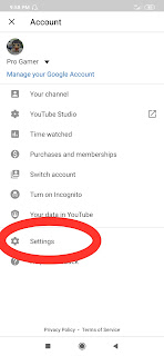 How to turn on dark mode on youtube mobile step by step