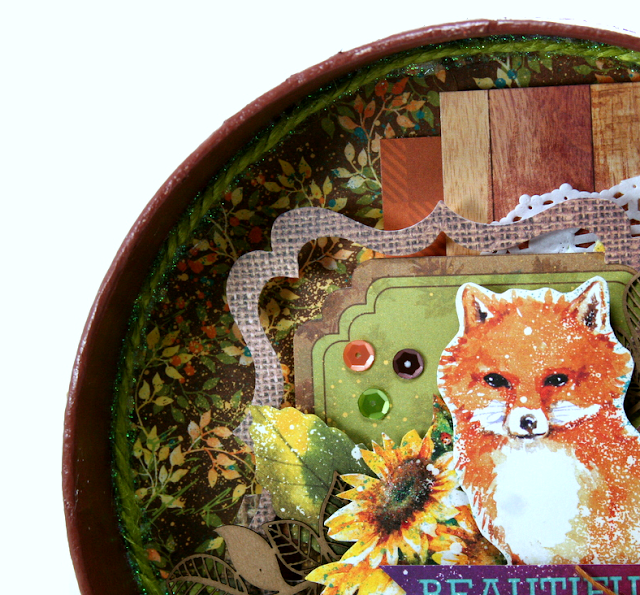 Beautiful Fox Fall Decor by Ginny Nemchak using BoBunny Dreams of Autumn