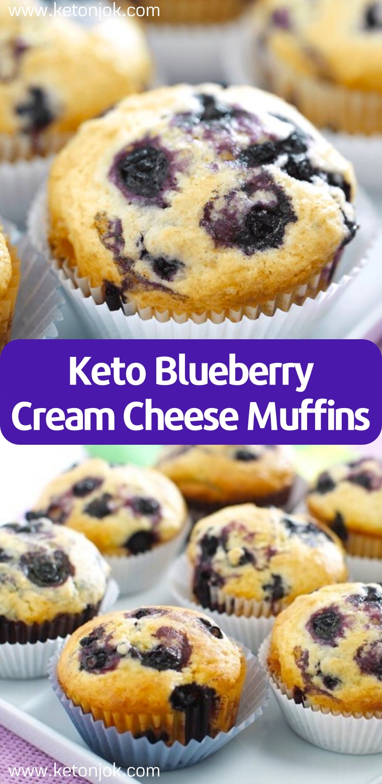 Keto Blueberry Cream Cheese Muffins Recipe Joki's Kitchen
