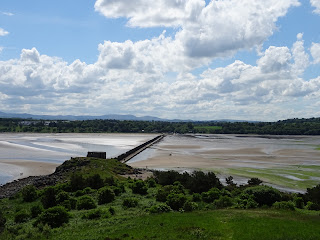 View out over the causeway and southern gun emplacement from top of hill on Cramond Island, Edinburgh.  Photo by Kevin Nosferatu for the Skulferatu Project