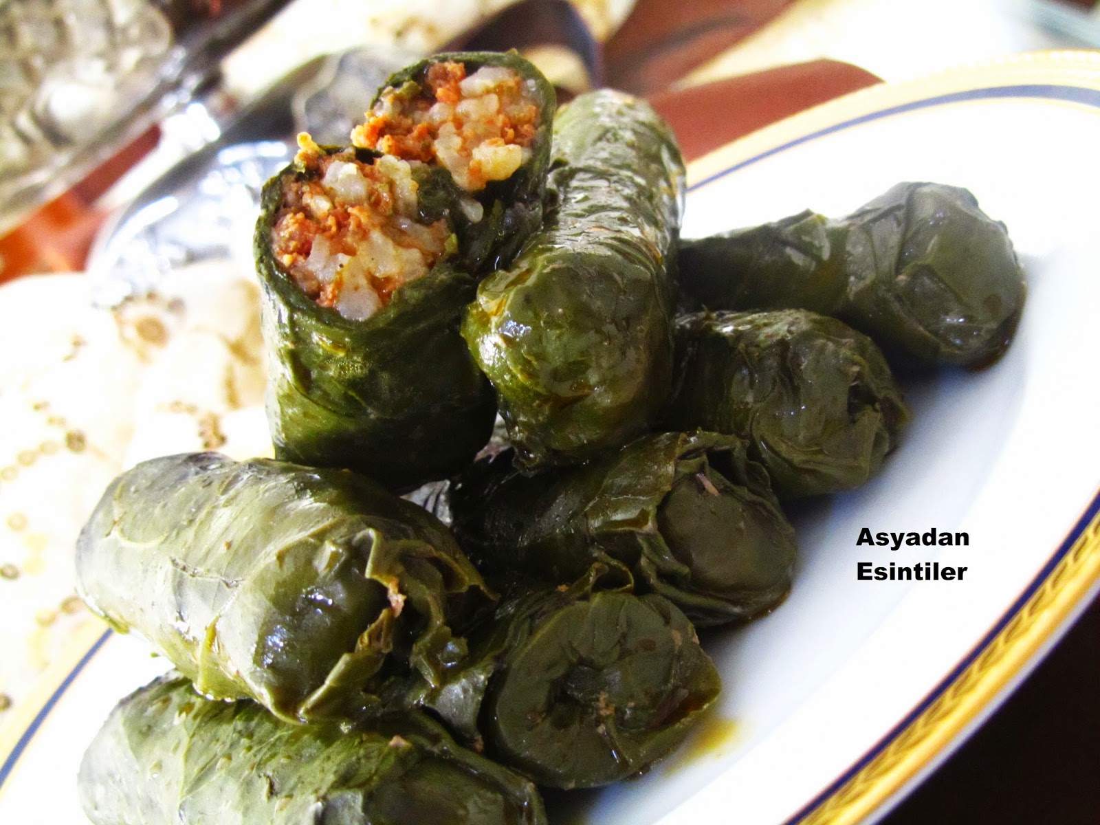 asyadan esintiler Etli Pazı Dolması